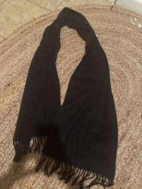 BLACK CASHMERE SCARF